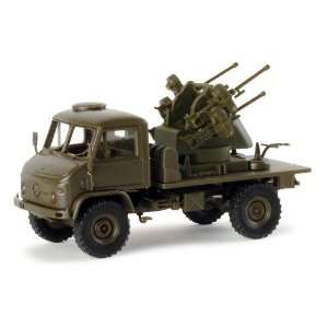  Unimog S With Anti Aircraft Gun 696 German Army Toys 