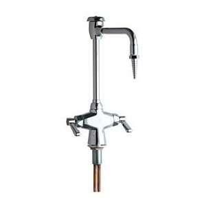   Laboratory Deck Mounted Laboratory Faucet with Rigid/Swing Vacuum B