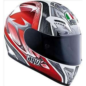  AGV T 2 Helmet , Color Black/Red, Size Sm 0351O2A0005005 