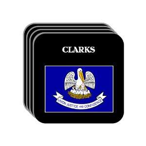 US State Flag   CLARKS, Louisiana (LA) Set of 4 Mini Mousepad Coasters
