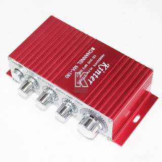   USB Power Amplifier 2*30W MA 180 HI FI Stereo Car Amplifier Red  