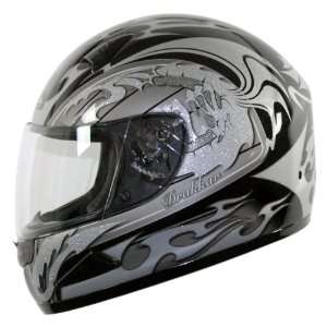  Vega Mach 1 Black Drakkar Graphic Small Full Face Helmet 