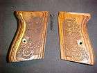 Walther PPK Pistol Grips Fine Walnut Checkered+Engr​aved Pattern 