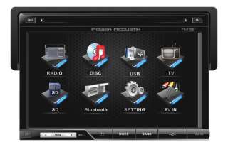 POWER ACOUSTIK PD 710B 7 TouchScreen CD/DVD/ Car Player +Bluetooth 