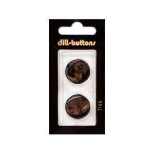  Dill Buttons 20mm Shank Brown 2 pc (6 Pack)