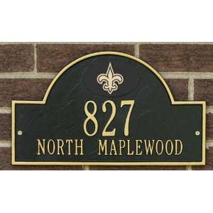 New Orleans Saints Black and Gold Personalized Address Plaque  