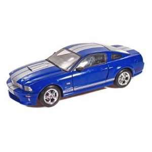  2008 Ford Shelby GT 1/18 Blue w/Silver Stripes Toys 