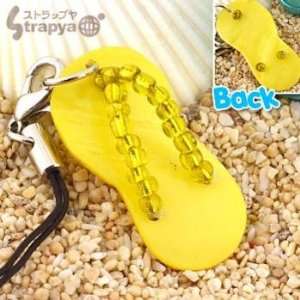  Summer Flip Flop Sandal Jewelry Cell Phone Charm (Yellow 