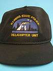 VINTAGE ILLINOIS STATE POLICE HELICOPTER UNIT BASEBALL STYLE CAP HAT 