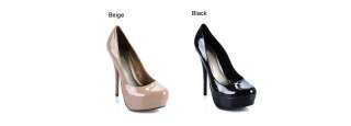   Lady Patent Leather Pump Platform Stiletto High Heel Shoes  