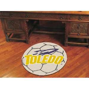  University of Toledo Round Soccer Mat (29) Sports 