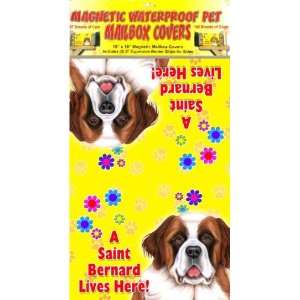 Saint Bernard 18 x 18 Fully Magnetic Dog Mailbox Cover 