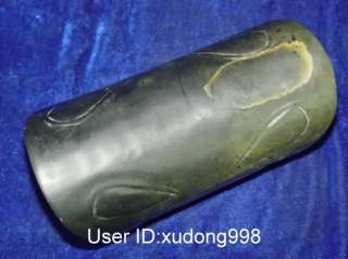 Chinese Jade Pillow Statue With Animal Face  