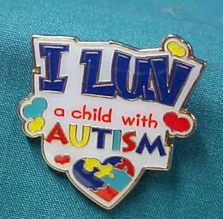 New I Luv A Child Autism Color Puzzle Piece Pin Tac  
