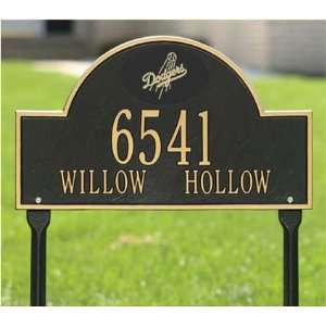 Los Angeles Dodgers Black and Gold Personalized Address 