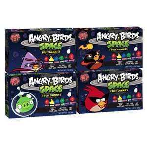 Angry Birds Space Fruit Gummies Combo Case 3.5oz 12 Pack (3 Each of 