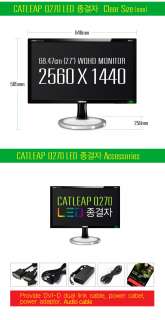 New YAMAKASI CATLEAP Q270 27 LED 2560X1440 WQHD DVI D Monitor *Built 