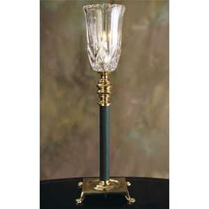   and Brass candlestick with 24% leaded crystal cup