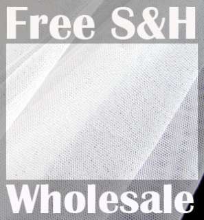 Q56 P White Soft Mesh/Net Fabric Wedding Decor by Yard  