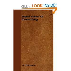  English Echoes Of German Song (9781446059203) N. DAnvers Books