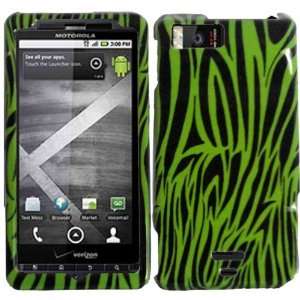  Green Zebra Protector Hard Case for Motorla Droid X MB810 