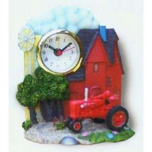  John Deere 02100 Red Barn and Windmill Resin Alarm Clock 