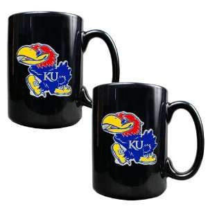 Kansas Jayhawks NCAA 2pc Coffee Mug Set 