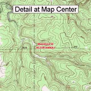 USGS Topographic Quadrangle Map   Mannford SE, Oklahoma (Folded 