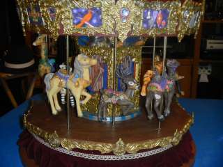 Holiday Creations Carousel Animated Musical Moving RARE  