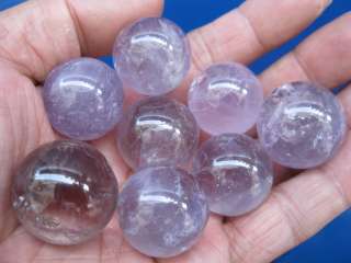 600g(Total 32) Rare NATURAL Amethyst Quartz Crystal SPHERE BALL  