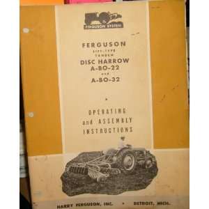   & assembly instructions, Z 3455 C) INc Harry Ferguson Books