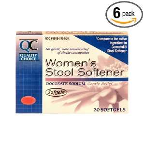 Quality Choice Womens Stool Softener Softgel 30 Count, Boxes (Pack 