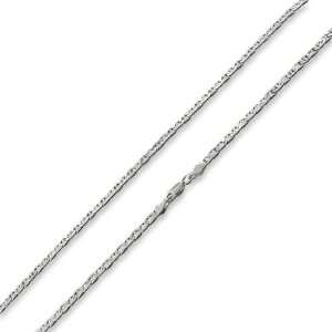   Sterling Silver Italian 18 Flat Marina Chain Necklace 3.7mm Jewelry