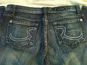 ROCK & REPUBLIC Womens Jeans ROTH STRETCH FLARE Embellished Stones 