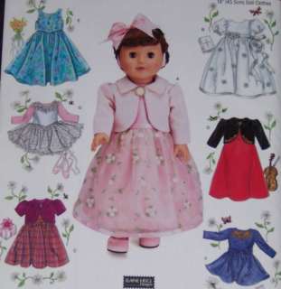 DOLL clothes pattern 18 fit American Girl ballet party  