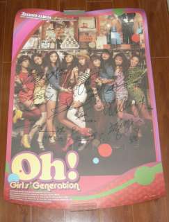 SNSD Girls Generation   Vol 2. OH Autographed POSTER  