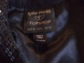 NWOT KATE MOSS TOPSHOP SEQUIN STRIPE DRESS AUS/UK12 US8  