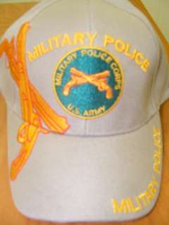 ARMY MP MILITARY POLICE CROSSED PISTOLS khaki HAT CAP  