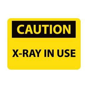 C660PB   Caution, X RAY In Use, 10 X 14, Pressure Sensitive Vinyl 