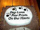 New PET MEMORIAL Grave Headstone Stone Monument Marker Dogs Leave Paw 