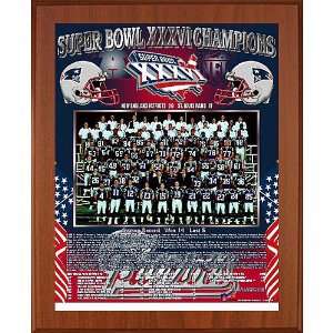Healy New England Patriots Super Bowl Xxxvi 11X13 Team Picture Plaque 