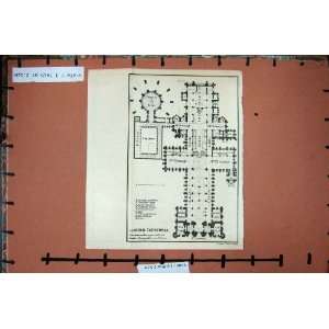   MAP BRITAIN STREET PLAN LINCOLN TOWN CATHEDRAL ENGLAND