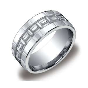   with Highly Detailed Vertical and Horizontal Cut Pattern Ring, Size 11