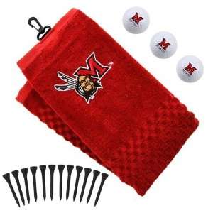  Miami University RedHawks Red Embroidered Golf Towel Gift 