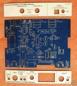 DIY PCB + panels   Sound Card Interface / RMS Voltmeter  