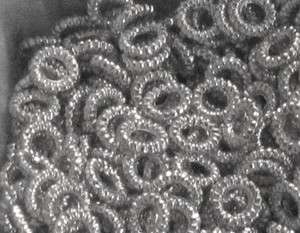 Lot of 500 Tibetan Silver Spacer Beads 5mm Twisted Rings  Cast Metal 