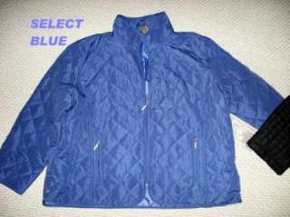   Ashley Quilted Coat Jacket Blazer SIZES 2X 3X Choice Black Blue  