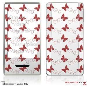  Zune HD Skin   Pastel Butterflies Red on White by 