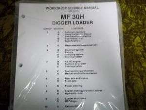 Massey Ferguson 30H Loader/Digger Service Manual  