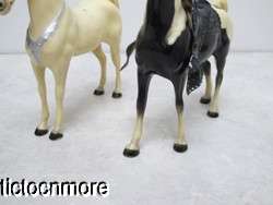 VINTAGE HARTLAND LONE RANGER COWBOY & SILVER + TONTO & SCOUT HORSES 